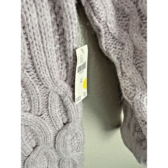 Anthropologie Pilcro Sweater Womens Size XS Boho Open Shoulder Cable Knit Tunic - Picture 6 of 9